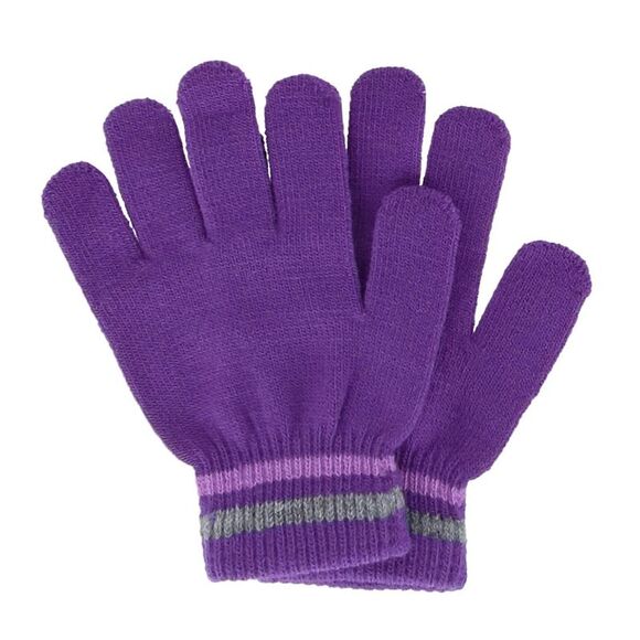 Polar Wear Girl's 3-6 Color Block Winter Beanie Scarf and Gloves Set - Picture 2 of 4